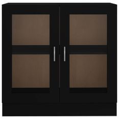 Armoire à vitrine Noir 82,5x30,5x80 cm
