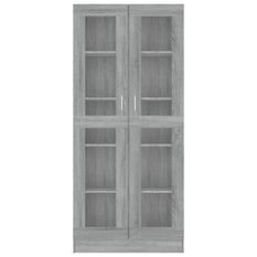 Armoire à vitrine Sonoma gris 82,5x30,5x185,5cm Bois ingénierie