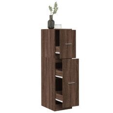 Armoire apothicaire chêne marron 30x41x118 cm bois d'ingénierie