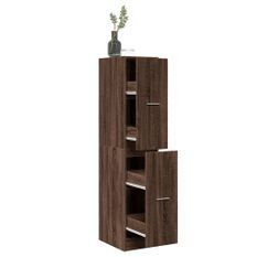 Armoire apothicaire chêne marron 30x41x144,5 cm bois ingénierie