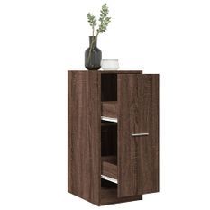 Armoire apothicaire chêne marron 30x41x77,5cm bois d'ingénierie