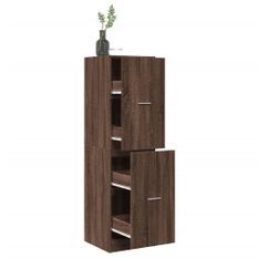 Armoire apothicaire chêne marron 40x41x144,5 cm bois ingénierie