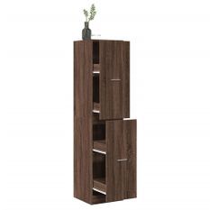 Armoire apothicaire chêne marron 40x41x174,5 cm bois ingénierie