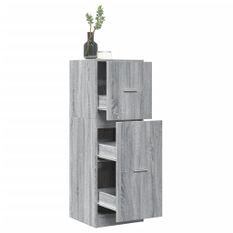 Armoire apothicaire sonoma gris 40x41x118 cm bois d'ingénierie