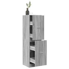 Armoire apothicaire sonoma gris 40x41x144,5cm bois d'ingénierie