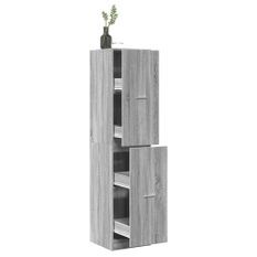 Armoire apothicaire sonoma gris 40x41x174,5cm bois d'ingénierie