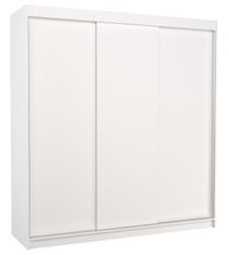Armoire chambre adulte blanche 2 portes coulissantes Kamia 200 cm