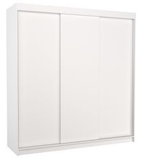 Armoire chambre adulte blanche 3 portes coulissantes Kamia 200 cm