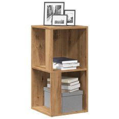 Armoire d'angle chêne artisanal 33x33x67 cm bois d'ingénierie