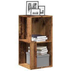 Armoire d'angle vieux bois 33x33x67 cm bois ingénierie