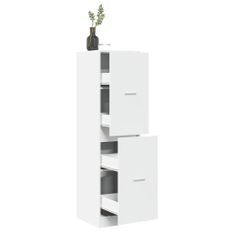 Armoire d'apothicaire blanc 40x41x144,5 cm bois d'ingénierie