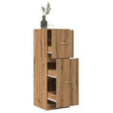 Armoire d'apothicaire chêne artisanal bois d'ingénierie
