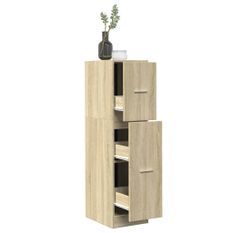 Armoire d'apothicaire chêne sonoma 30x41x118 cm bois ingénierie