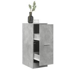 Armoire d'apothicaire gris béton 30x41x77,5cm bois d'ingénierie