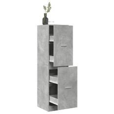 Armoire d'apothicaire gris béton 40x41x144,5 cm bois ingénierie