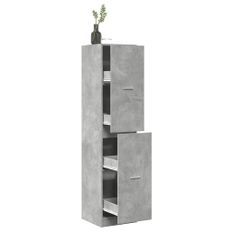 Armoire d'apothicaire gris béton 40x41x174,5 cm bois ingénierie