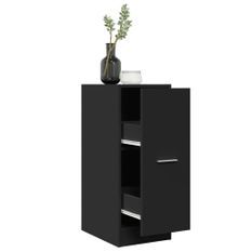 Armoire d'apothicaire noir 30x41x77,5 cm bois d'ingénierie