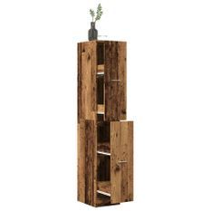 Armoire d'apothicaire vieux bois 30x41x174,5 cm bois ingénierie