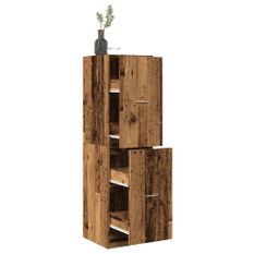 Armoire d'apothicaire vieux bois 40x41x144,5 cm bois ingénierie