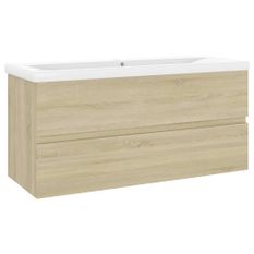 Armoire d'évier avec lavabo intégré 101 cm Chêne sonoma