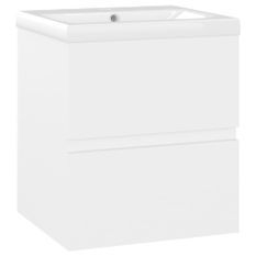 Armoire d'évier avec lavabo intégré 41 cm Blanc