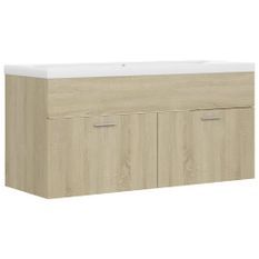 Armoire d'évier avec lavabo intégré Chêne sonoma 8