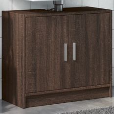 Armoire d'évier chêne marron 63x29x55 cm bois d'ingénierie