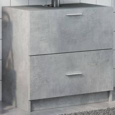 Armoire d'évier gris béton 59x37x59 cm Bois d'ingénierie