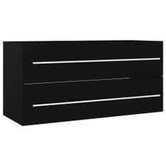 Armoire d'évier Noir 100x38,5x48 cm