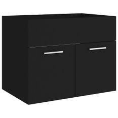 Armoire d'évier Noir 60x38,5x46 cm