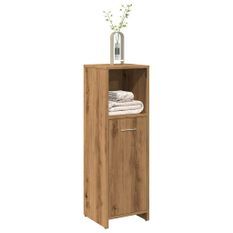 Armoire de bain chêne artisanal 30x30x95 cm bois d'ingénierie