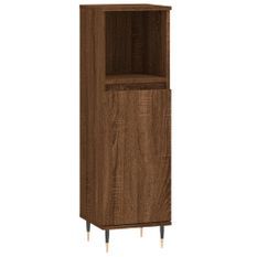 Armoire de bain chêne marron 30x30x100 cm bois d'ingénierie