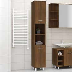 Armoire de bain Chêne marron 30x30x179 cm Bois d'ingénierie