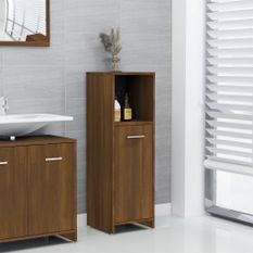 Armoire de bain Chêne marron 30x30x95 cm Bois d'ingénierie