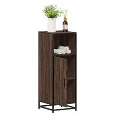 Armoire de bain chêne marron 35x37,5x100 cm bois d'ingénierie