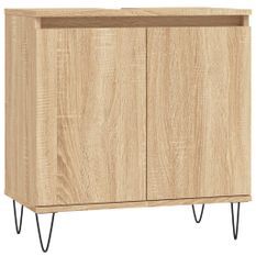 Armoire de bain chêne sonoma 58x33x60 cm bois d'ingénierie