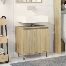 Armoire de bain chêne sonoma 58x33x60 cm bois d'ingénierie