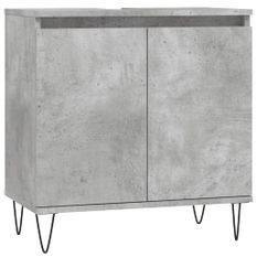 Armoire de bain gris béton 58x33x60 cm bois d'ingénierie