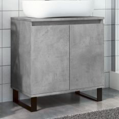 Armoire de bain gris béton 58x33x60 cm bois d'ingénierie