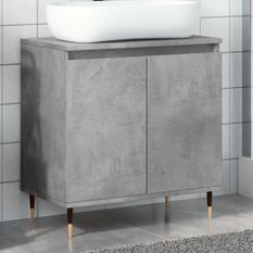 Armoire de bain gris béton 58x33x60 cm bois d'ingénierie