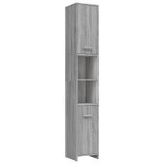 Armoire de bain Sonoma gris 30x30x183,5 cm Bois d'ingénierie