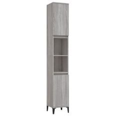 Armoire de bain sonoma gris 30x30x190 cm bois d'ingénierie