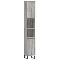 Armoire de bain sonoma gris 30x30x190 cm bois d'ingénierie