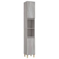 Armoire de bain sonoma gris 30x30x190 cm bois d'ingénierie