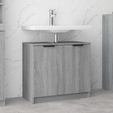 Armoire de bain Sonoma gris 64,5x33,5x59 cm Bois d'ingénierie