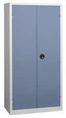 Armoire de bureau 2 portes gris et bleu Katu H 198