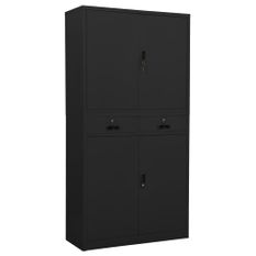 Armoire de bureau Anthracite 90x40x180 cm Acier