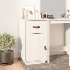 Armoire de bureau Blanc 40x50x75 cm Bois massif de pin