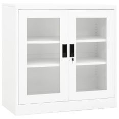 Armoire de bureau Blanc 90x40x90 cm Acier