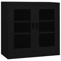 Armoire de bureau Noir 90x40x90 cm Acier